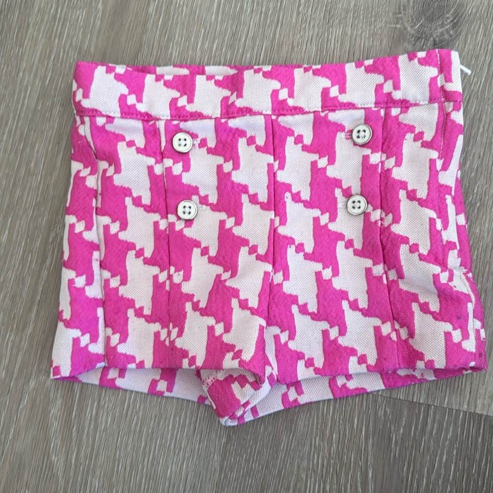 Janie and jack Hot pink and white little shorts